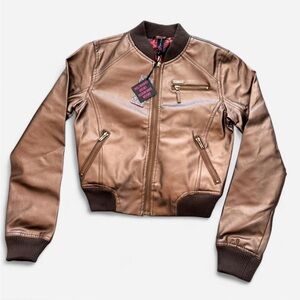 Guess Women's Tan Bomber Jacket
